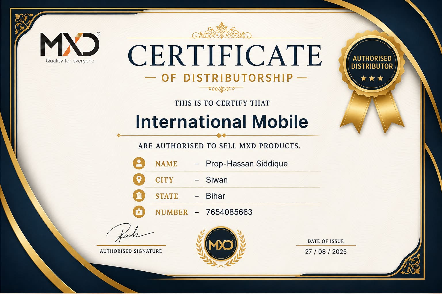 TechZone Quality Award Certificate